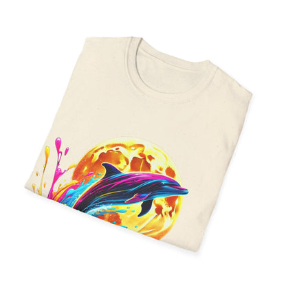 Colour Splash Dolphin - Soft Style T-Shirt