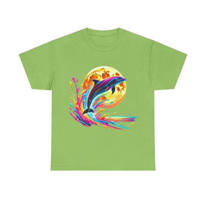 Colour Splash Dolphin - Heavy Cotton Tee