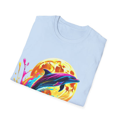 Colour Splash Dolphin - Soft Style T-Shirt