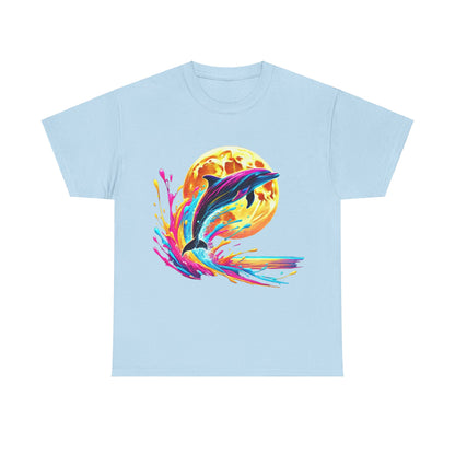 Colour Splash Dolphin - Heavy Tee XL Range