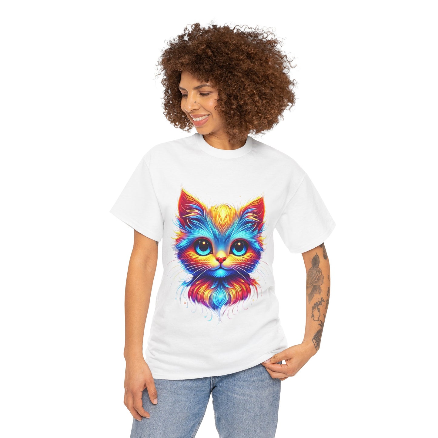 Vibrant Cat - Heavy Cotton Tee