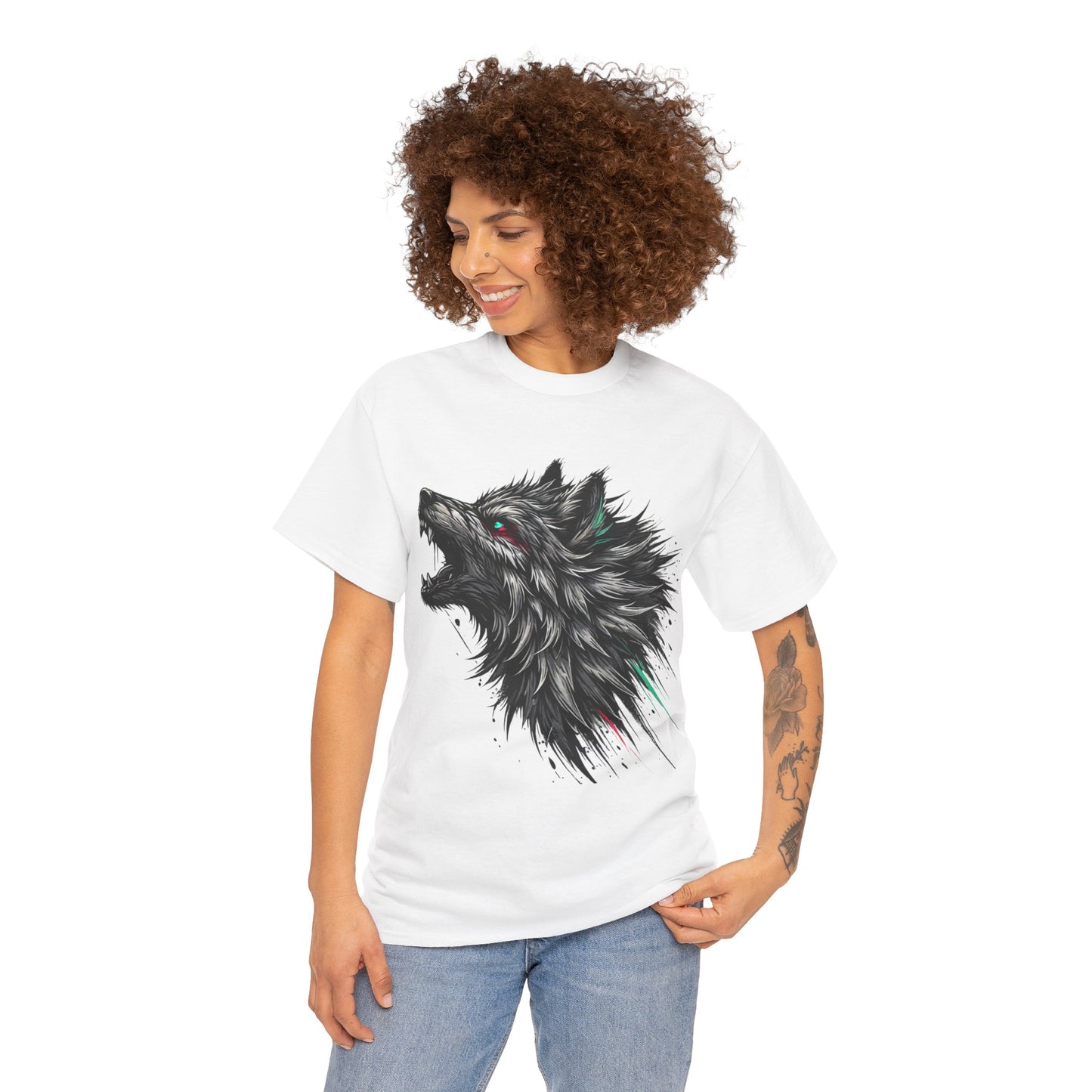 Edgy Wolf - Heavy Cotton Tee