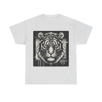 Futuristic Tiger B&W - Heavy Cotton Tee