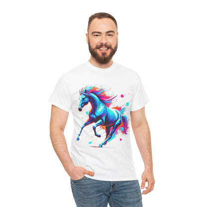 Colour Splash Horse - Heavy Cotton Tee