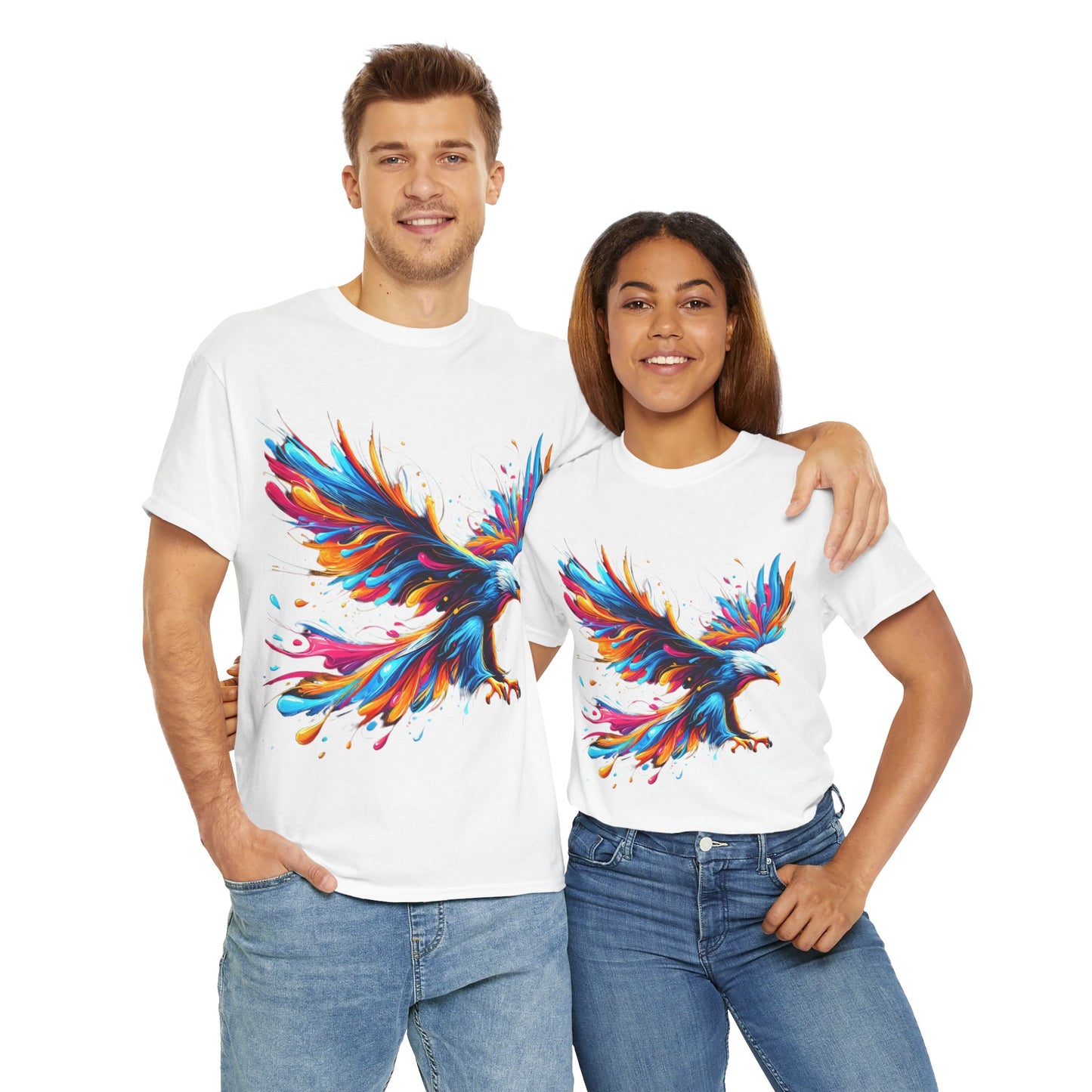 Colour Splash Eagle  - Heavy Cotton Tee