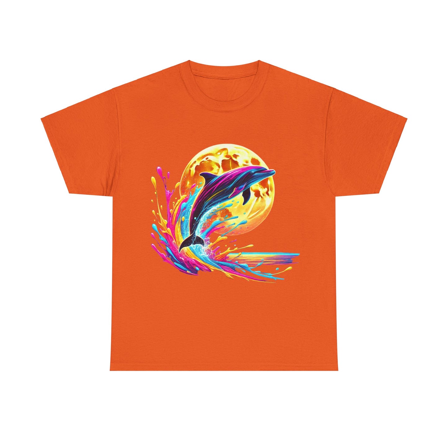 Colour Splash Dolphin - Heavy Cotton Tee