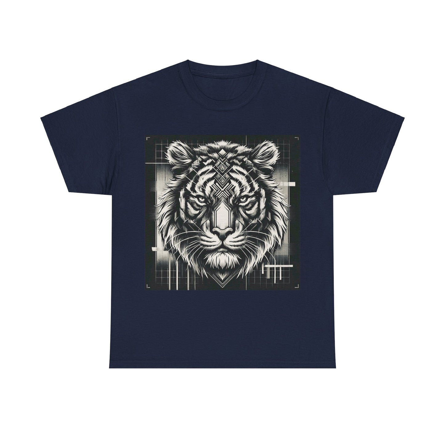 Futuristic Tiger B&W - Heavy Cotton Tee