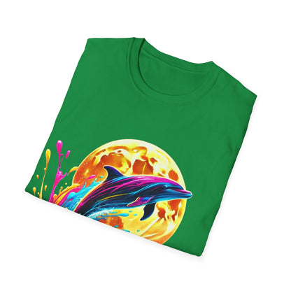 Colour Splash Dolphin - Soft Style T-Shirt