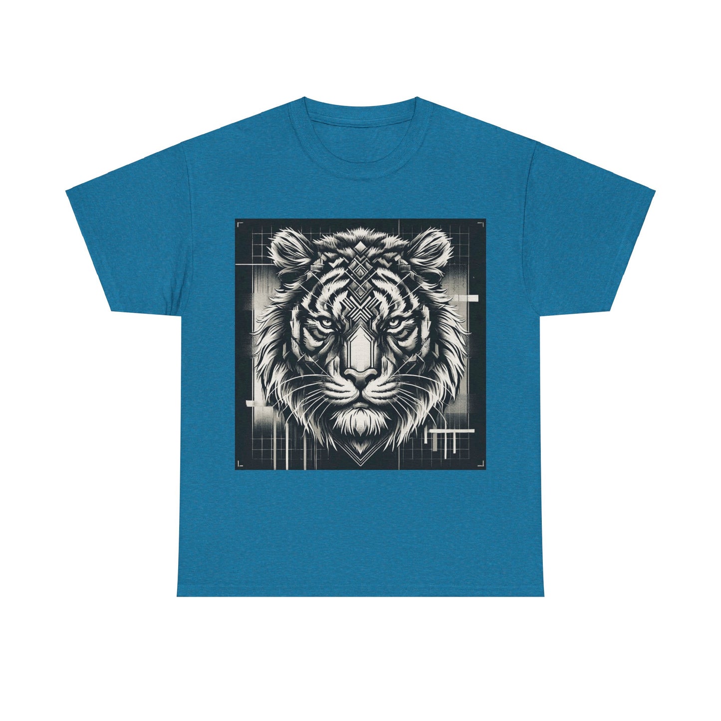 Futuristic Tiger B&W - Heavy Cotton Tee