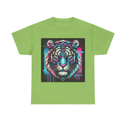 Futuristic Tiger - Heavy Cotton Tee