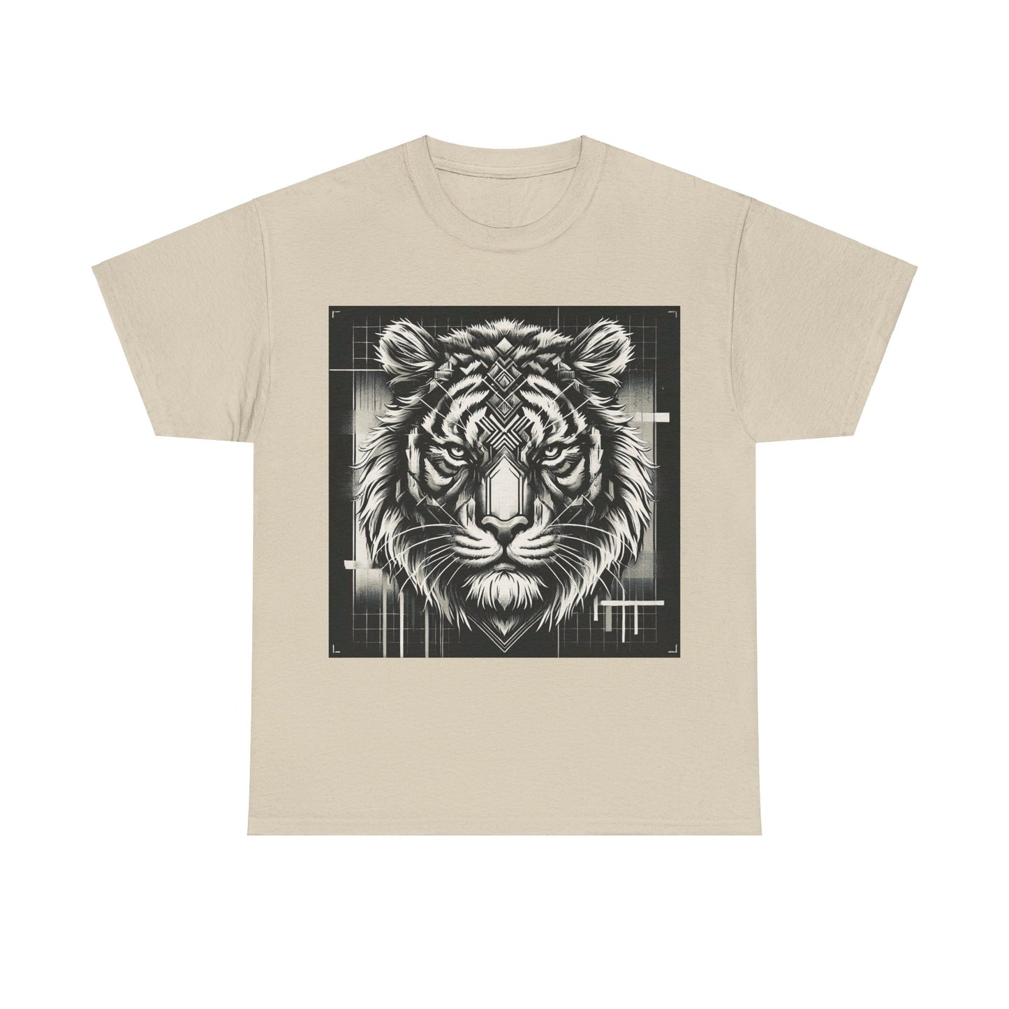 Futuristic Tiger B&W - Heavy Cotton Tee