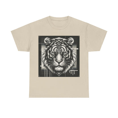 Futuristic Tiger B&W - Heavy Cotton Tee