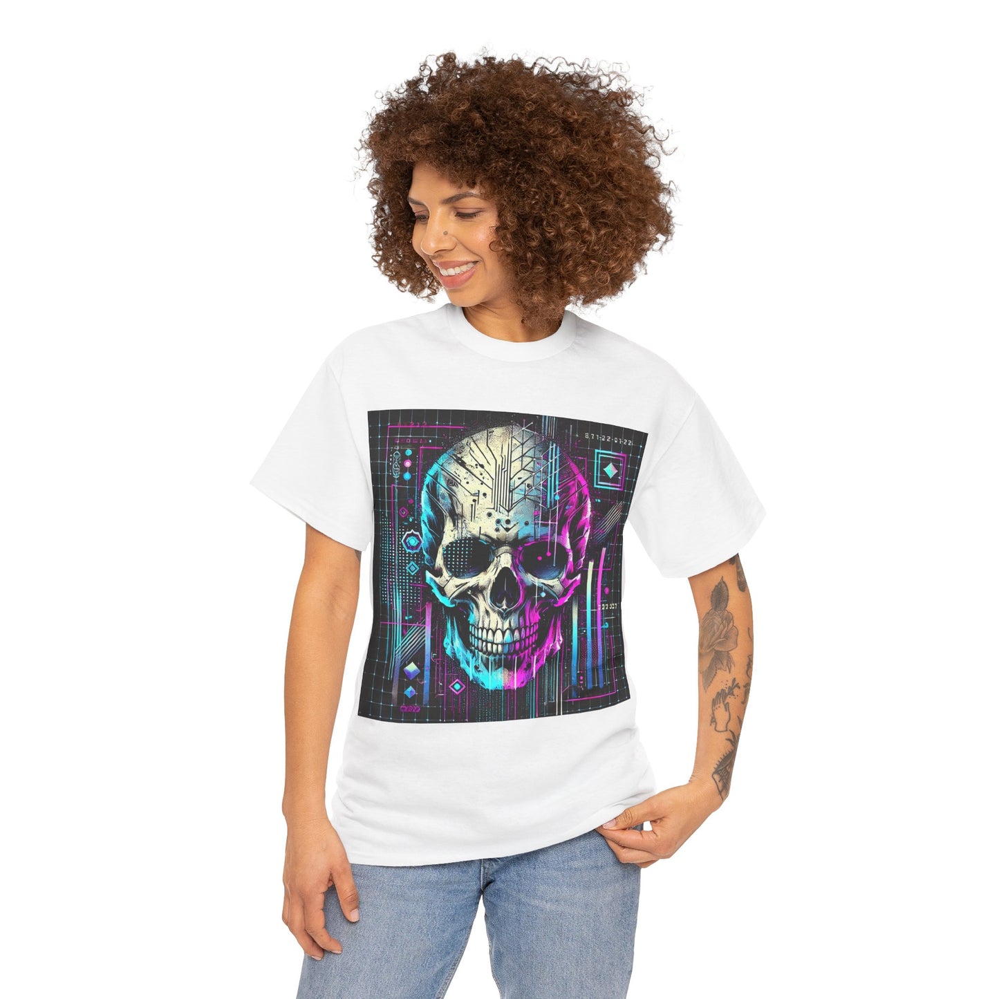 Futuristic Skull - Heavy Cotton Tee