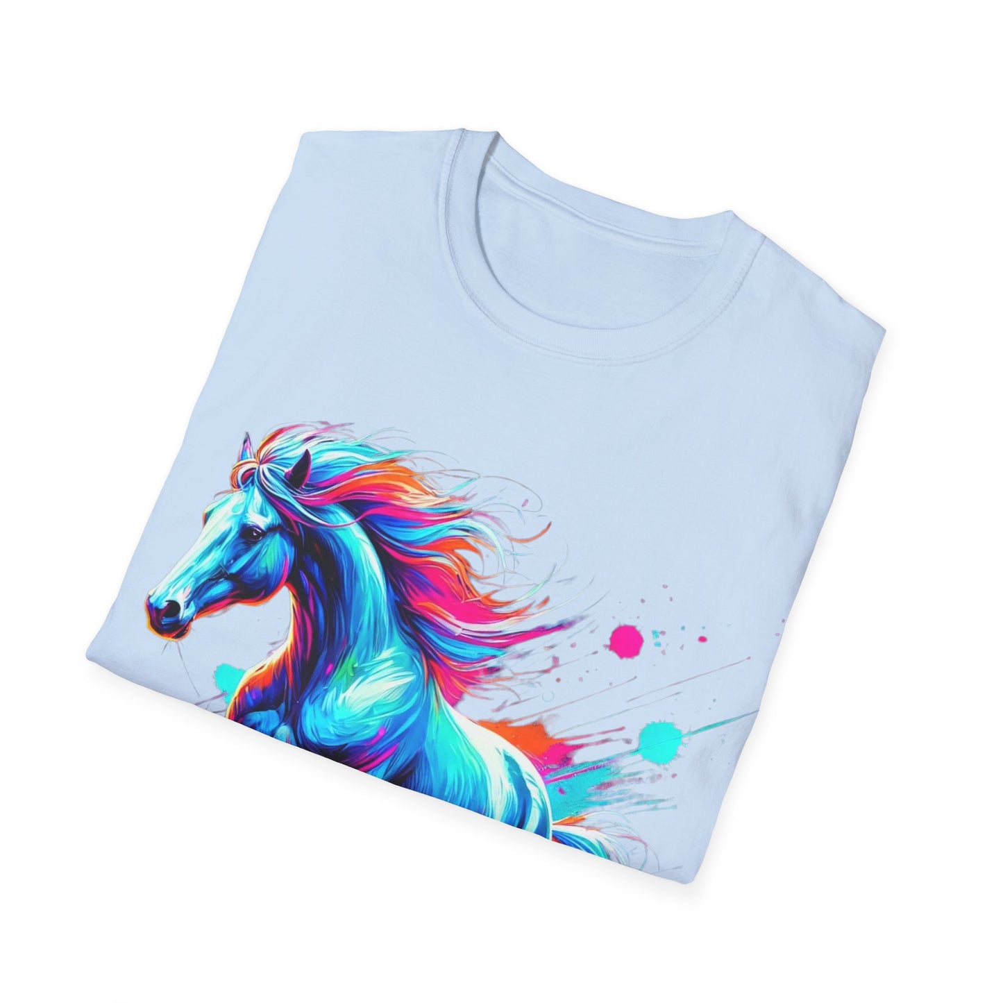 Colour Splash Horse - Soft Style T-Shirt