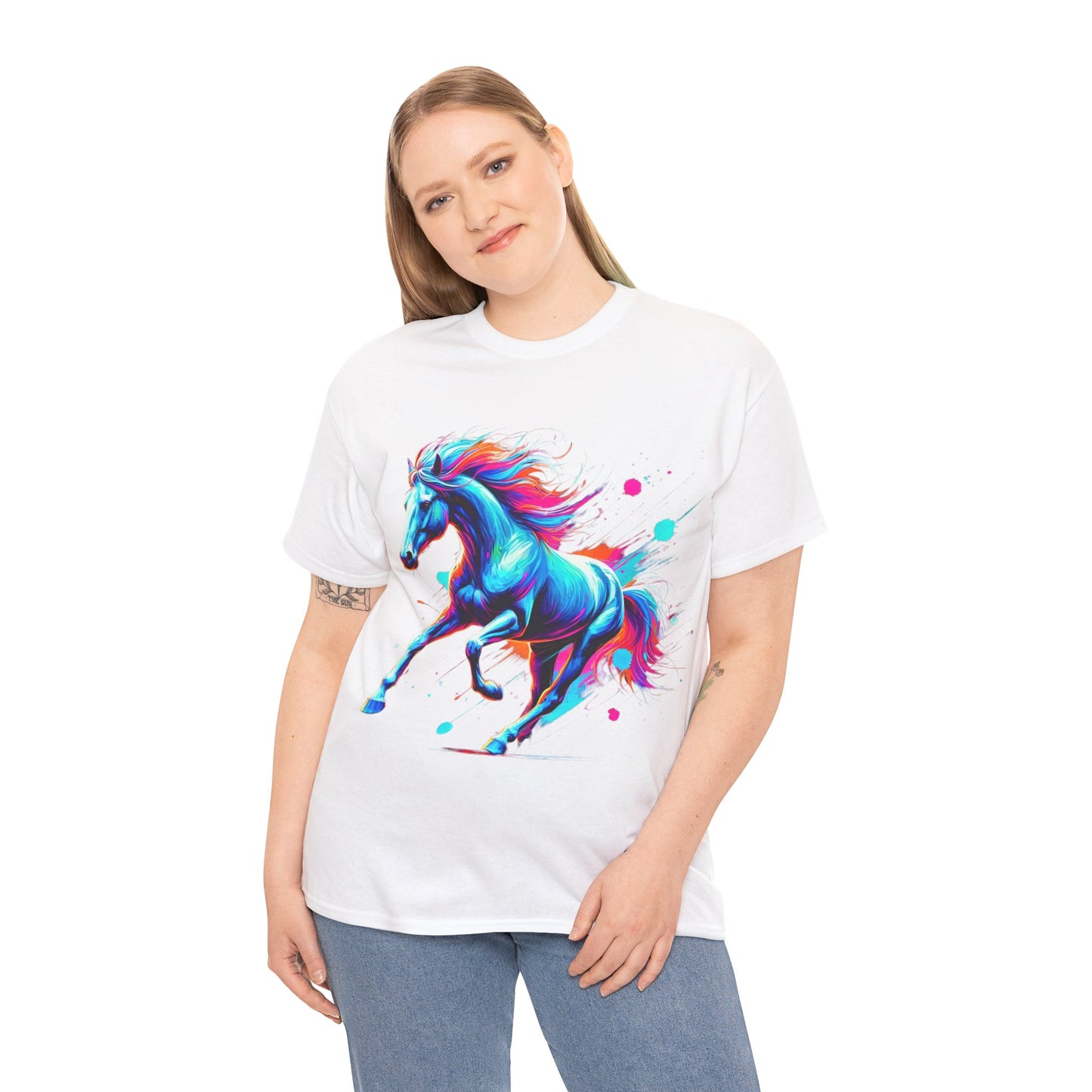 Colour Splash Horse - Heavy Tee XL Range