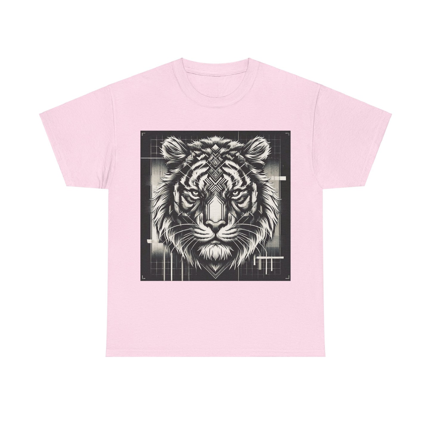 Futuristic Tiger B&W - Heavy Cotton Tee