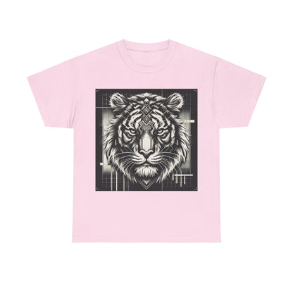 Futuristic Tiger B&W - Heavy Cotton Tee