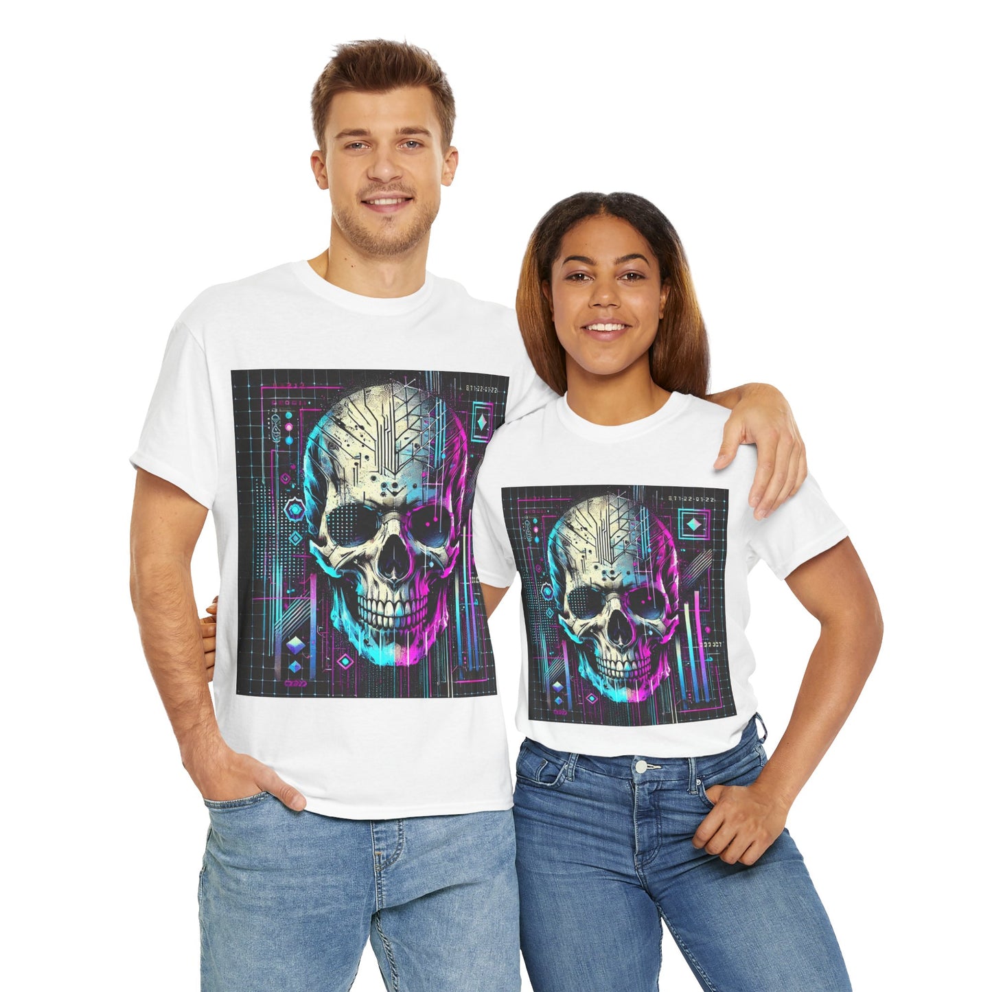 Futuristic Skull - Heavy Cotton Tee