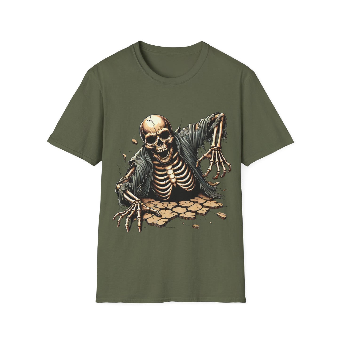 Spooky Skeleton - Soft Style T-Shirt