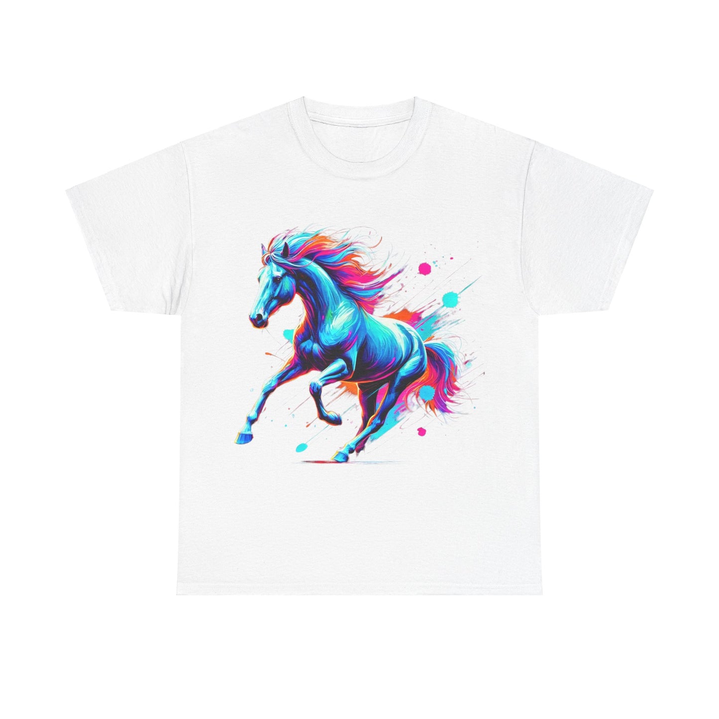 Colour Splash Horse - Heavy Cotton Tee